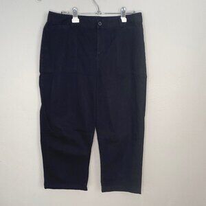 Coldwater Creek Cotton Shorts Capri Pants Women's Sz 10 Black Stretchy Pockets
